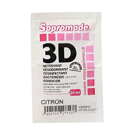 Detergent 3D Citron - Dose 20 mL - Carton de 250 doses