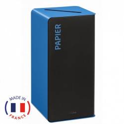 Borne de tri séléctif noire - Bleue Borne de tri séléctif noire - Bleue