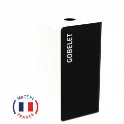 Borne de tri séléctif noire - Blanche Borne de tri séléctif noire - Blanche