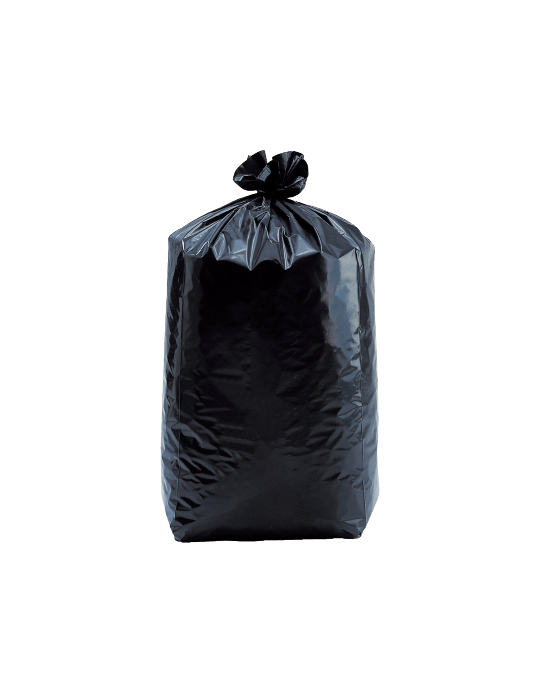 Sacs poubelle 130L renforcés - Carton de 100 - 26.8 - Sac poubelle résistant noir d'une contenance de 130L, adapté à tous types 