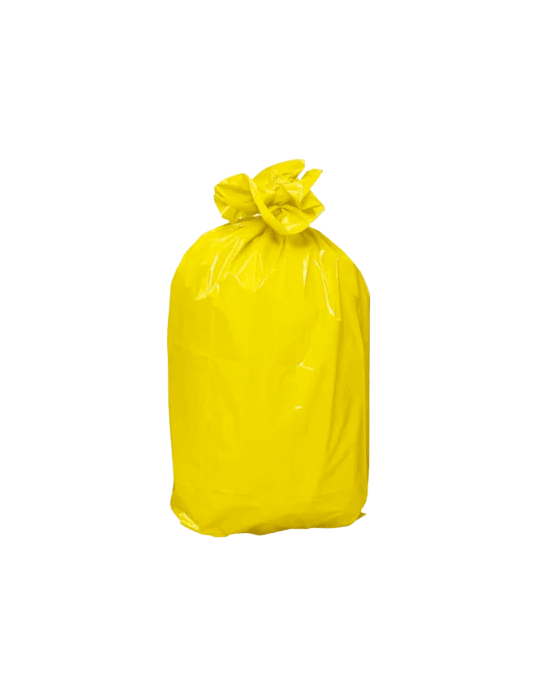 Sacs poubelle 100L jaune - Carton de 200