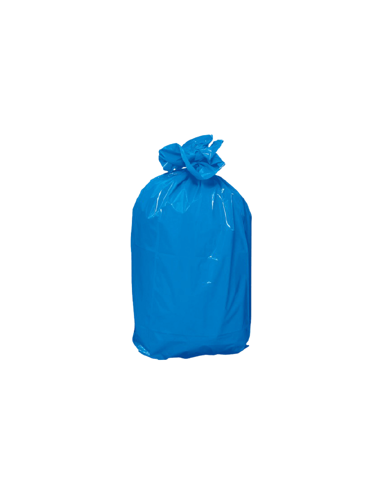 Sac poubelle 110 litres tri sélectif bleu opaque - carton de 200