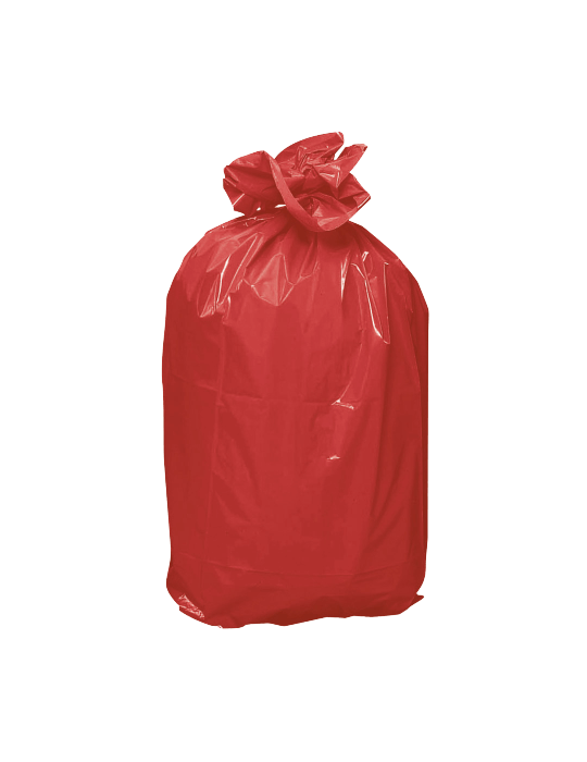 Sacs poubelle 110L Standard Rouge - Carton de 200