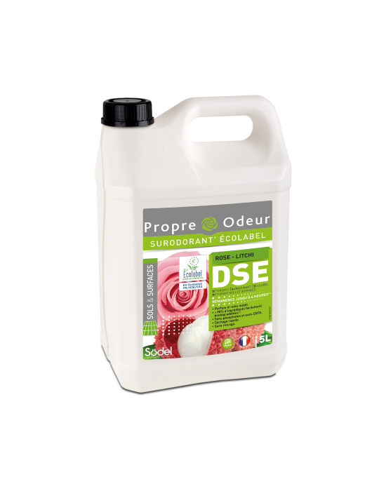 Détergent surodorant DSE - Ecologique - 5 Litres - Parfum Rose - 18 - 