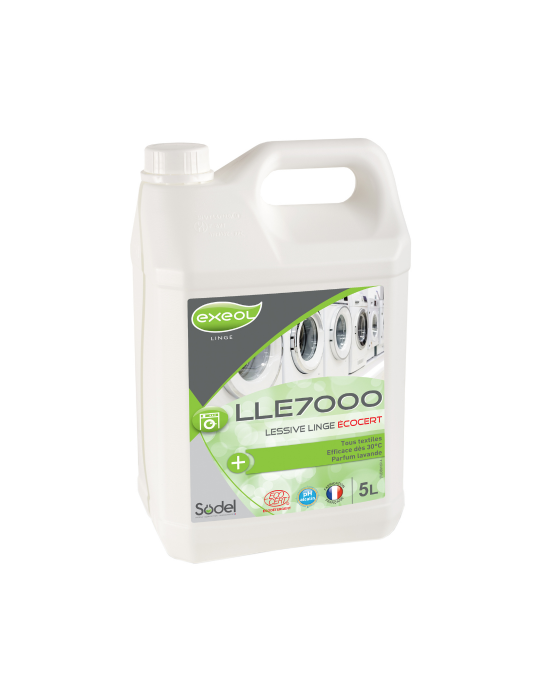 Lessive liquide professionnelle - Ecologique - 5 Litres - 28.8 - Composition : &gt; 30%: eau ; &lt; 5%: savon, agents de surface