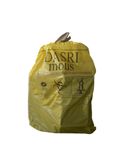 Sac DASRI - 30 Litres - Colis de 500 sacs - 55.2 - Matière : Polyéthylène basse densité  Dimensions : 500 x 650 mm Contenance : 