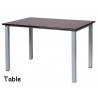 Table en epoxy avec plateau en mélaminé 60x80